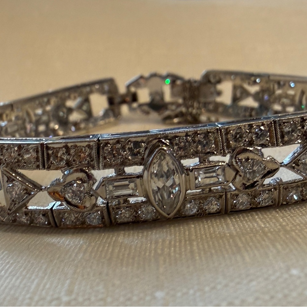 Platinum and Iridium with Diamonds Tennis Bracelet